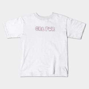 GRL PWR (black outline) Kids T-Shirt